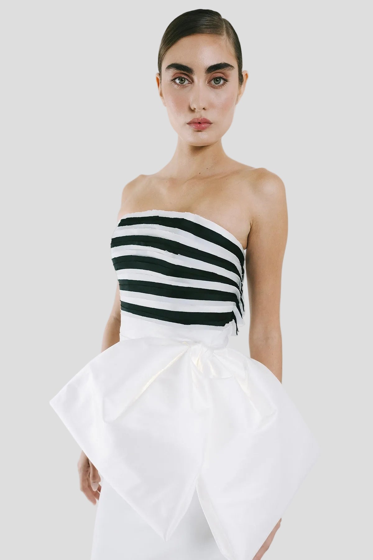 Vestido de sesgos bicolor