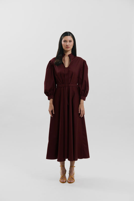 Vestido con maxi mangas