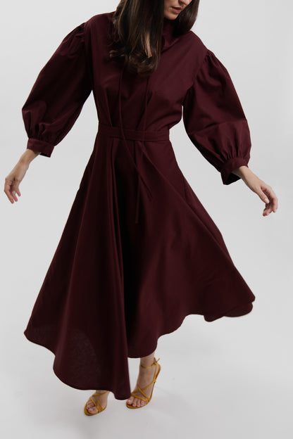 Vestido con maxi mangas