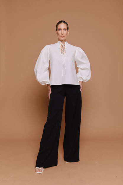 Blusa cuello mao manga larga