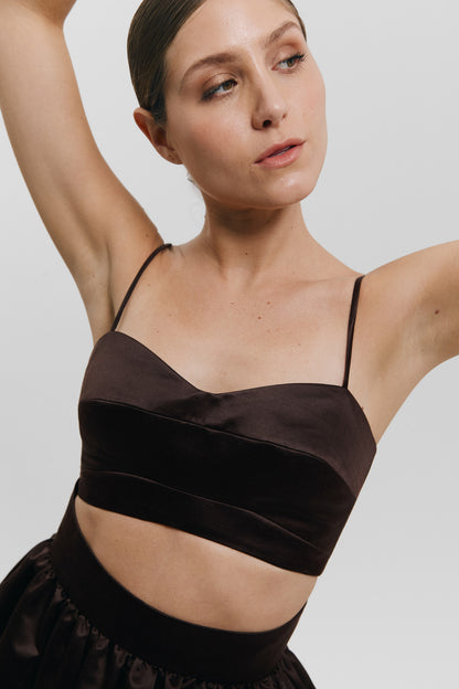 Top escote semi corazón