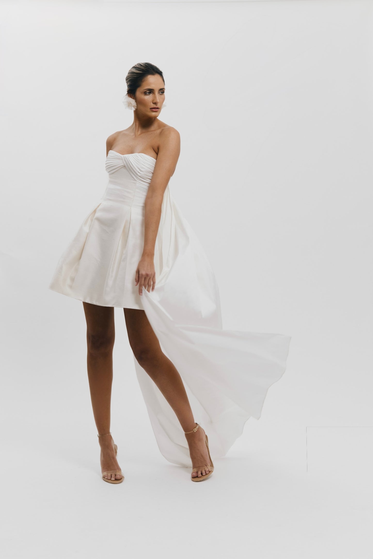 Vestido de pliegues Bridal