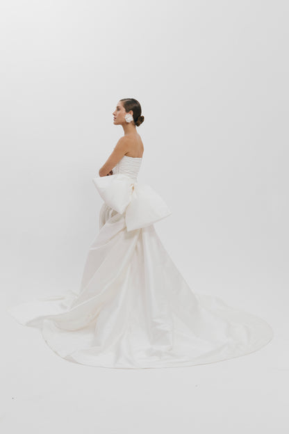 Vestido strapless drapeado Bridal