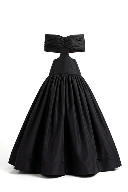 Maxi vestido off the shoulder con cut-outs en la cintura