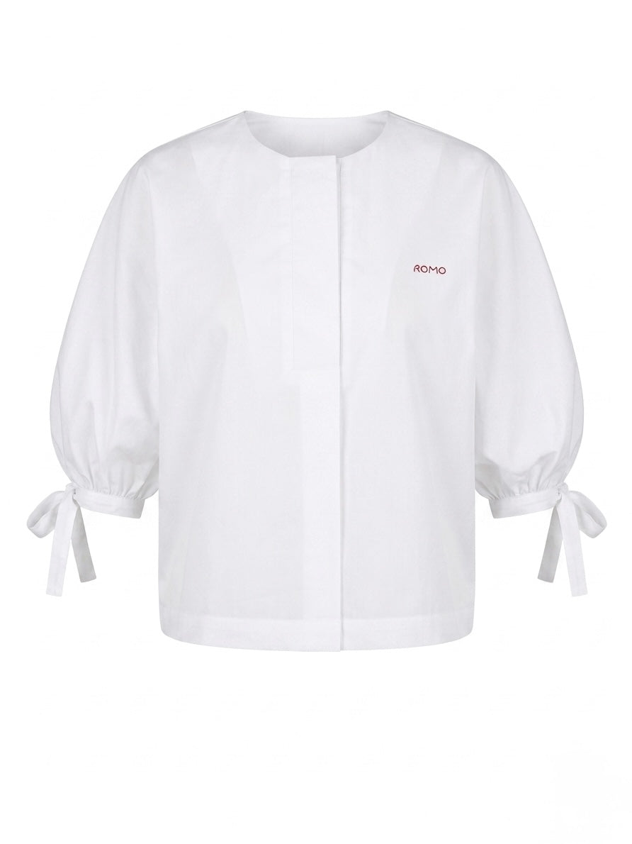Blusa manga balloon con lazos
