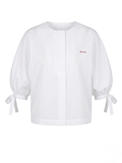 Blusa manga balloon con lazos