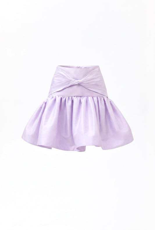 Minifalda con vuelo y detalle nudo