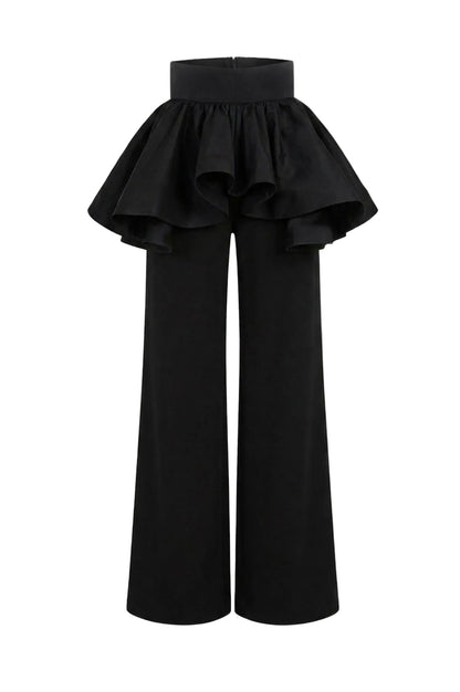 Pantalón con detalle peplum
