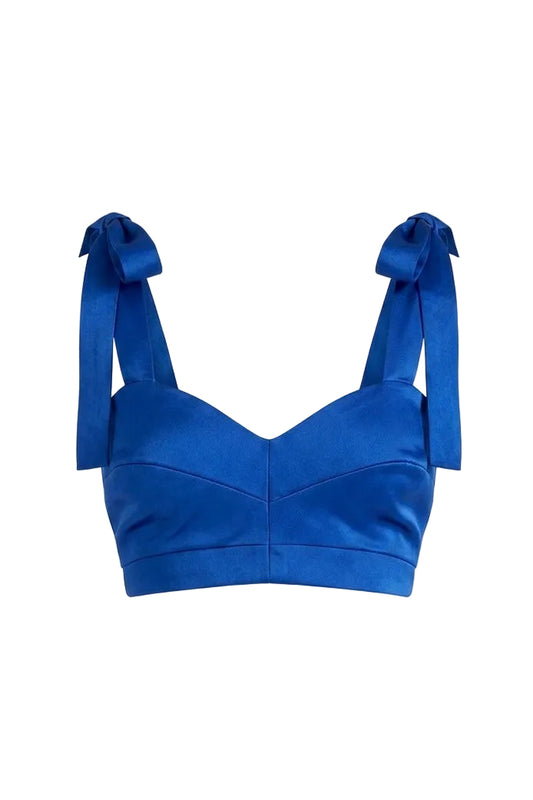 Top bustier con tiras de lazo