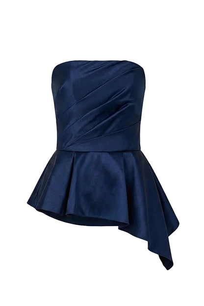 Top peplum strapless