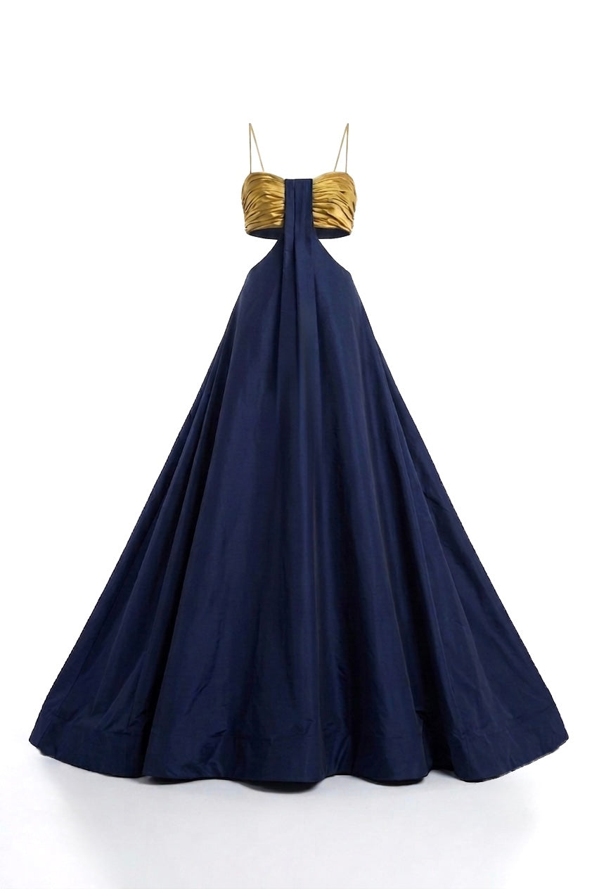 Vestido cut out con caída