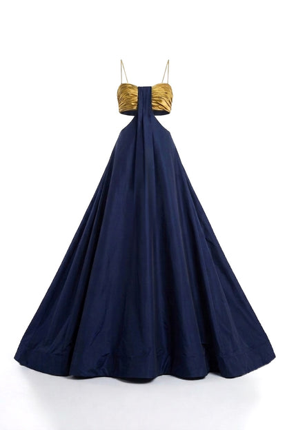 Vestido cut out con caída